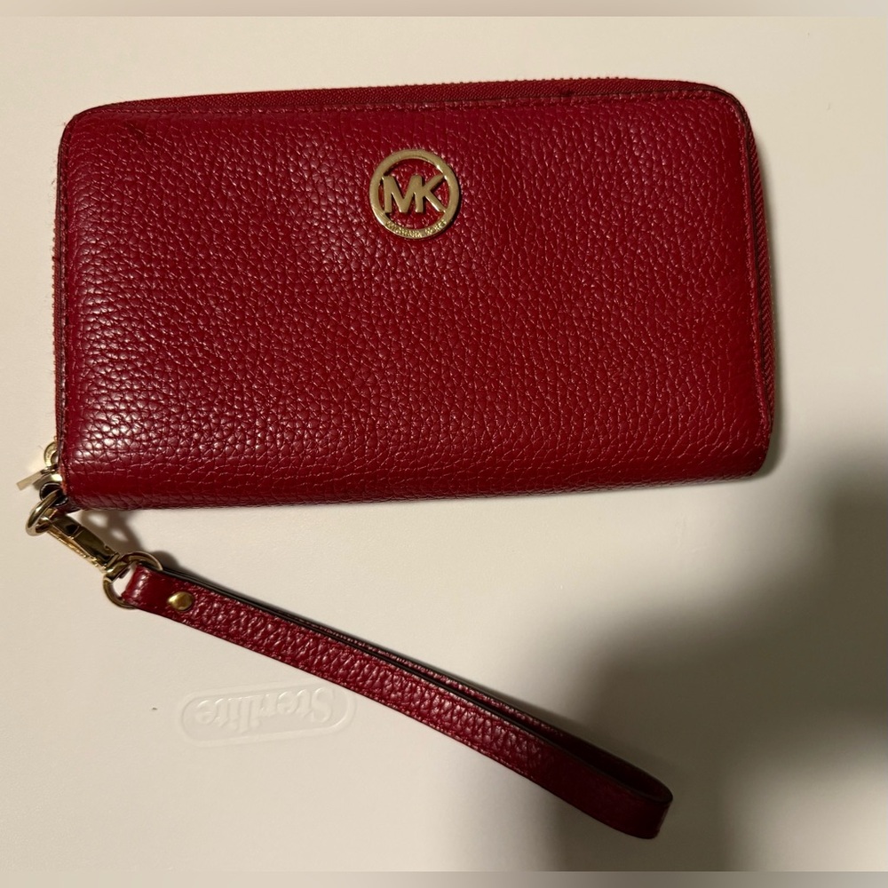 Michael Kors Red Wristlet/wallet